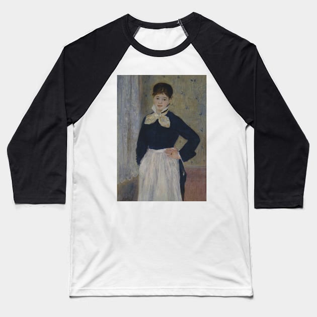 A Waitress at Duval's Restaurant by Auguste Renoir Baseball T-Shirt by Classic Art Stall